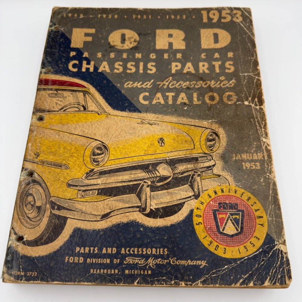 Vintage Ford Chassis Parts Accessories Car Catalog Book 1949-1953 Passenger